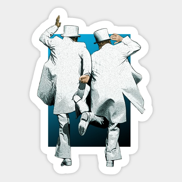 Eric & Ernie - Exit Dancing Sticker by The Blue Box